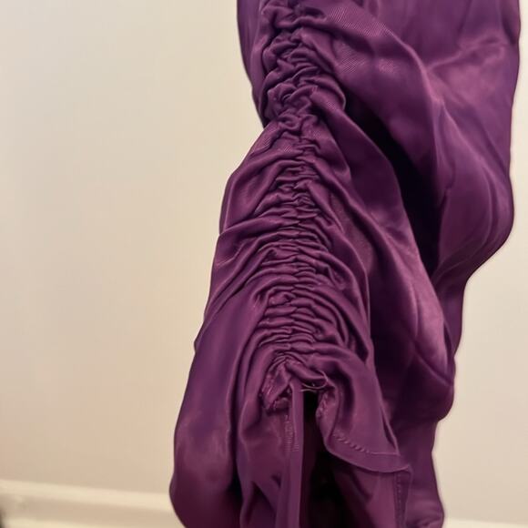 Zara Purple Dress with Chain Rhinestone Straps Adjustable Length Size XS - Picture 9 of 14